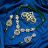 Sunspicems Gold Color Arabic Morocco Bridal Wedding Jewelry Sets Beads Necklace Waterdrop Pendant Long Earring Filigree Brooch - Image 4