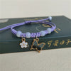 Bohemian Butterfly Flower Bracelets For Women Girls Handmade Purple Blue Pink Beads Braided Rope Chain Bracelet Bangles Bff Gift - Image 3