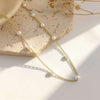 Double Layer Imitation Pearl Necklace with Delicate Chain 45cm - Image 5