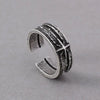 Retro Stary Night Art Ring For Men Silver Color Punk Gothic Adjustable Open Ring Rock Handmade Unisex Jewelry Accessories Gift - Image 2