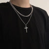 28pcs/set Casual Zircon Stud Earrings Cross Pendant Necklace Couple Ring Bracelet Set, Multi-piece Set, Suitable For Daily Wear - Image 9