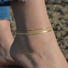 Summer Gold Color Anklets For Women Stainless Steel Firga Chain Feet Jewelry Layered Link Chain Accessory - Image 1