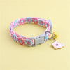 Rainbow Flower Cat Collar With Bell Kitten Puppy Necklace Adjustable Buckle Colorful Lace Kitten Collar Dog Accessories - Image 7
