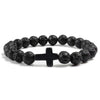 8mm Beads Religious Cross Bracelet for Women Men Natural Turquoise Stone Elastic Link Prayer Bracelet for Boy Girls - Image 13