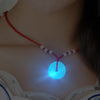 30mm Round Donut Luminous Stone Pendant Lucky Coin Amulet Protection Charm Adjustable Rope Necklace Glow in The Dark Jewelry - Image 4