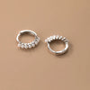 Silver Vintage Simple Pearl Huggies Ear Buckles for Women Charms Party Piercing Hoop Earrings Jewelry Gift - Image 7