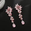 Champagne Crystal Earrings Gold Color Jewelry Female Bricons Wedding Long Big Drop Earrings For Women - Image 17