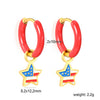 1 Pairs Butterfly Heart Rainbow Earring for Women Stainless Steel Dripping Oil Female Hoop Earrings Jewelry Party Gift - Image 22