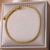 Zircon Circle Bead Anklets For Women Gold Color Stainless Steel Anklet Double Snake Chain Summer Beach Accessories Jewelry Gift - Image 9