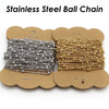 30 Feet Stainless Steel Satellite Chain Bulk Cable Chain with Large Beads, Ball Chain for Station Necklace or Bracelet Making - Image 5