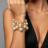 Punk Pearl Bracelet Big Large Size Chunky Ball Bangle Ccb Large Ball Bracelet Women Wedding Party Jewelry - Image 2