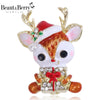 Christmas Elk Brooches for Women Unisex Animal Pins Friends Party Gifts Banquet Jewellery Accessories - Image 1