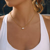 Oval Horse Eye Shape Zircon Pendant Necklace For Women Gold Plated Stainless Steel Necklace Jewelry Gift - Image 2