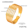 eye-catcher Carving Design Stainless Steel Bangle For Women Bracelet Charm Jewelry Wedding Banquet Gift - Image 13
