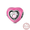 Love Heart Shaped Charms Silver Family Love Friendship Charms Fit Bracelet Bangle Women Jewelry Gifts - Image 22