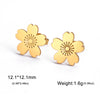 Cute Flower Sakura Stud Earrings for Women Stainless Steel Piercing Earrings Jewelry Birthday Valentine Gift - Image 15