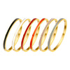 G&D Colorful Orange Enamel Bangles Bracelets for Women Party Gift Bangles Stainless Steel Jewelry - Image 4