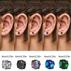 Men's Stainless Steel Stud Earrings with Color and Five-Pair Options - Image 4