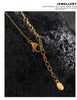 Stylish Processed Opal Stone Minimalist Small Chic Pendant Necklace Gold Plated Jewelry for Women Gift - Image 14