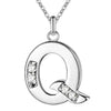 26 Letter Silver Necklace Pendant For Women Clavicle Chain Wedding Jewelry Party Gift - Image 13