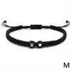 Handmade A-Z 26 Letter Heart Bracelet Woven Baided Rope Women Men Initials Name Adjustable Bangle Couple Lover Friends Jewelry - Image 14