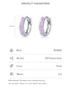 Modian Trendy 925 Sterling Silver Elegant Purple Enamel Hoop Earrings For Women Statement Silver Ear Buckles Fine Jewelry Gifts