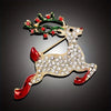 Elegant Christmas Deer Brooch for Ladies Rose Gold Plated with Shiny Antlers, the Choice for Christmas Holiday - Image 1