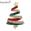 Rhinestone Christmas Tree Brooches for Women Plant Pins Friends Party Gifts Banquet Jewellery Accessories - Image 1