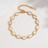 Natural Abalone Shell Bracelet for Women Stainless Steel Boho Paua Shell Bracelet Daily Wear Jewelry Gift - Image 4
