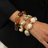 Three Piece Acrylic Bead Bracelet Set with Baroque Style Accents - Image 9