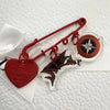 Anime Acrylic Necklace Fluorescent Rod Black Red Colors mixed with Inspired Compass Pendant Necklace Gifts For Girls - Image 7