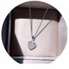 Shine Zircon Heart Shaped Pendant Necklace for Women Silver Color Jewelry Wedding Anniversary Party Bridal Chain Girls Choker