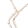 Shiney Rhinestone Choker Chain Necklace Party Girls Long Collar Knot Tassel Necklace Luxury Statement Necklace Jewelry for Women