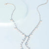 Shiney Rhinestone Choker Chain Necklace Party Girls Long Collar Knot Tassel Necklace Luxury Statement Necklace Jewelry for Women