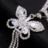 Shiny Rhinestone Butterfly Tassel Waist Chain Sexy Beach Navel Belly Piercing Body Chain Jewelry Accessories for Women