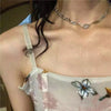 Silver Color Choker Necklace for Girl Women Love Heart Irregualr  Necklace Trendy Neck Jewelry