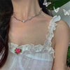 Silver Color Choker Necklace for Girl Women Love Heart Irregualr  Necklace Trendy Neck Jewelry