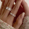 Silver Color Finger Rings for Women Couple Light   Ladies Gear Trendy Fine Jewelry Opened Antique Rings Anillos