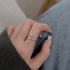 Silver Color Finger Rings for Women Couples New Creative Hollow Flower Geometric Party Jewelry Gifts Wholesale