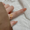 Silver Color Finger Rings for Women Couples New Creative Hollow Flower Geometric Party Jewelry Gifts Wholesale