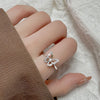 Silver Color Finger Rings for Women Couples New Creative Hollow Flower Geometric Party Jewelry Gifts Wholesale