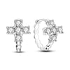Silver Plated Hoop Earrings Moon Star Dreamcatcher Colored Zircon Fine Earring Jewelry Gift For Women