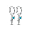 Silver Plated Hoop Earrings Moon Star Dreamcatcher Colored Zircon Fine Earring Jewelry Gift For Women