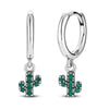 Silver Plated Hoop Earrings Moon Star Dreamcatcher Colored Zircon Fine Earring Jewelry Gift For Women