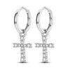 Silver Plated Hoop Earrings Moon Star Dreamcatcher Colored Zircon Fine Earring Jewelry Gift For Women