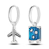 Silver Plated Hoop Earrings Moon Star Dreamcatcher Colored Zircon Fine Earring Jewelry Gift For Women