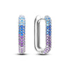 Silver Plated Hoop Earrings Moon Star Dreamcatcher Colored Zircon Fine Earring Jewelry Gift For Women