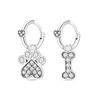 Silver Plated Hoop Earrings Moon Star Dreamcatcher Colored Zircon Fine Earring Jewelry Gift For Women