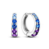 Silver Plated Hoop Earrings Moon Star Dreamcatcher Colored Zircon Fine Earring Jewelry Gift For Women