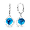 Silver Plated Hoop Earrings Moon Star Dreamcatcher Colored Zircon Fine Earring Jewelry Gift For Women